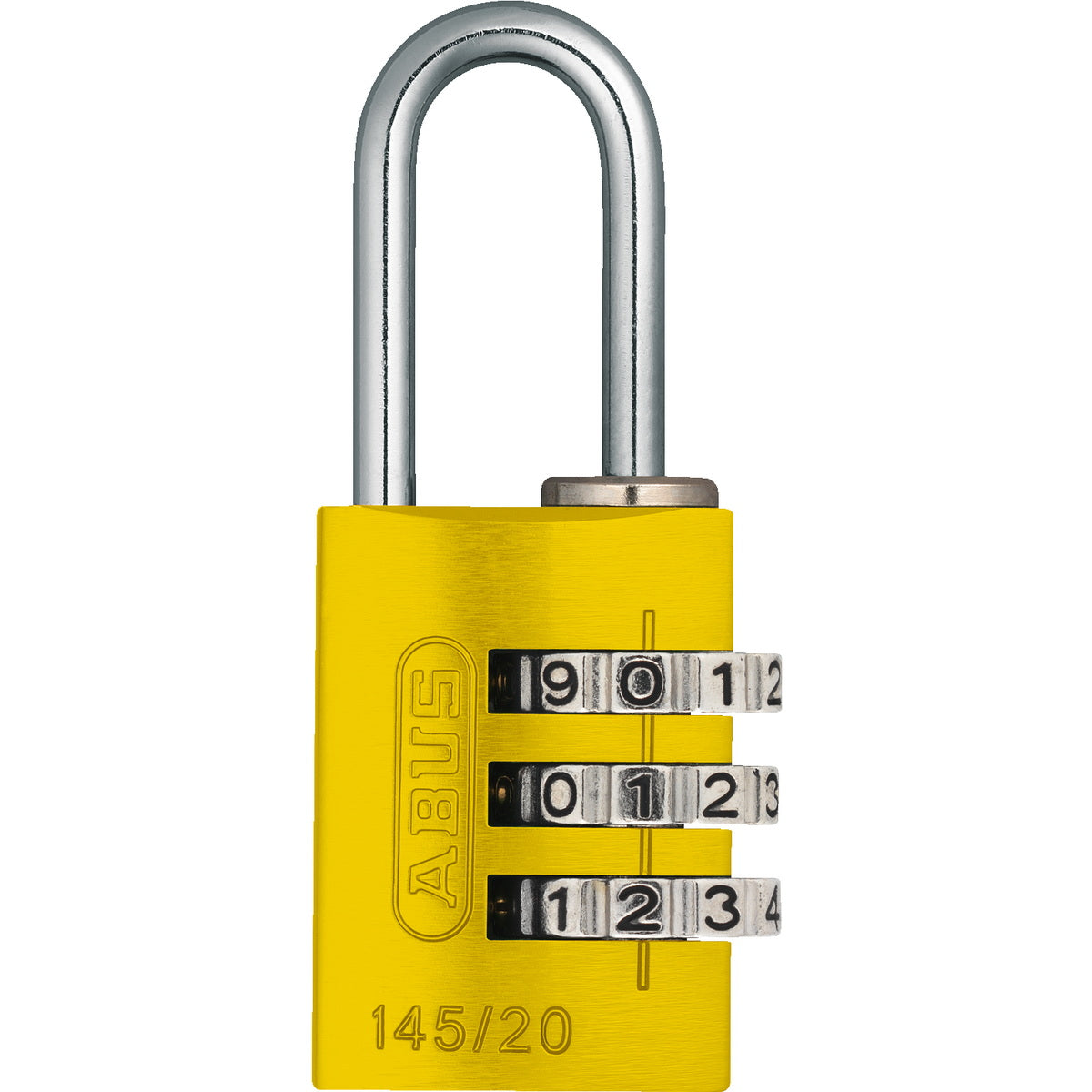 Abus 145/20 Titalium Λουκέτο Ασφαλείας Συνδυασμού 20mm ΚΙΤΡΙΝΟ