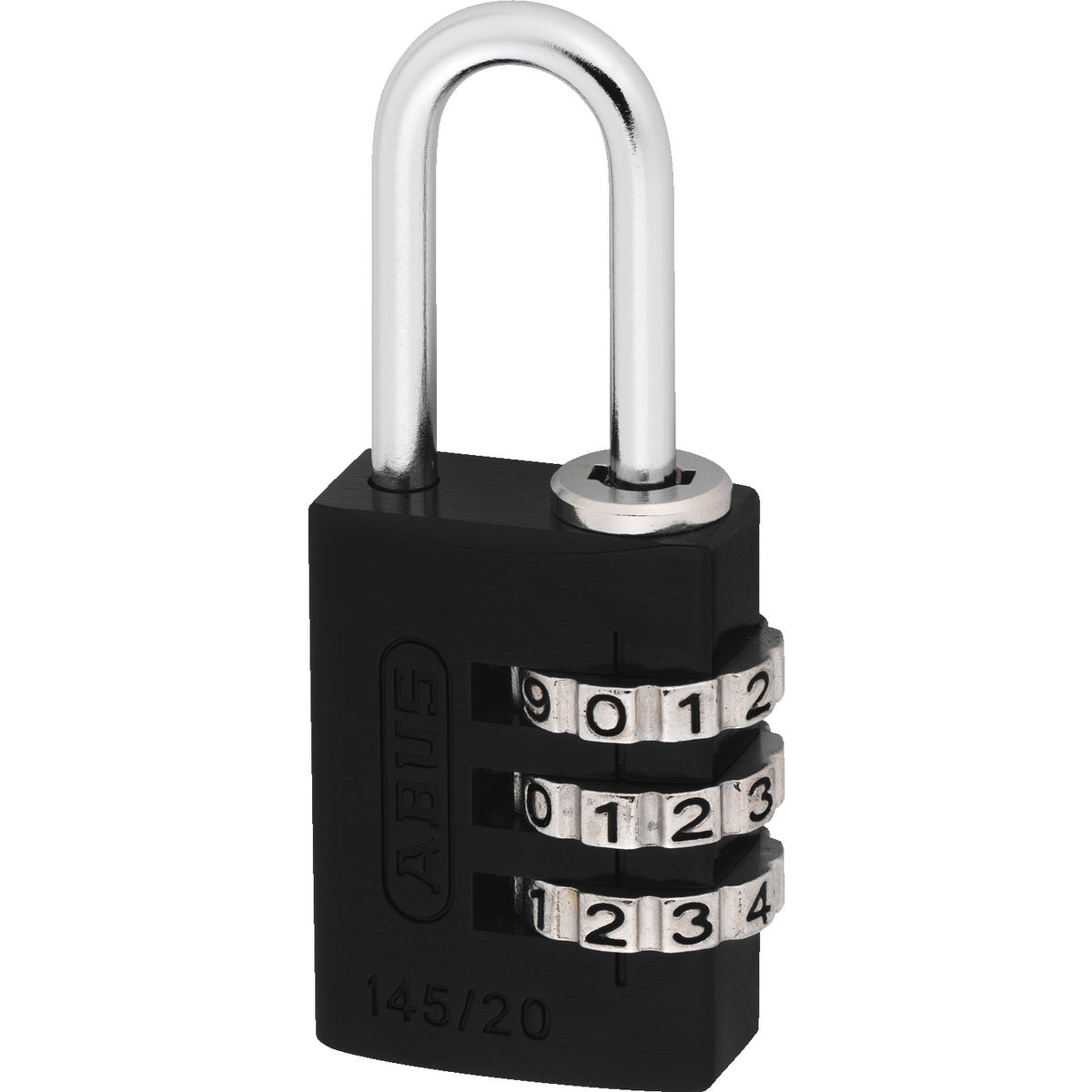 Abus 145/20 Titalium Λουκέτο Ασφαλείας Συνδυασμού 20mm ΜΑΥΡΟ
