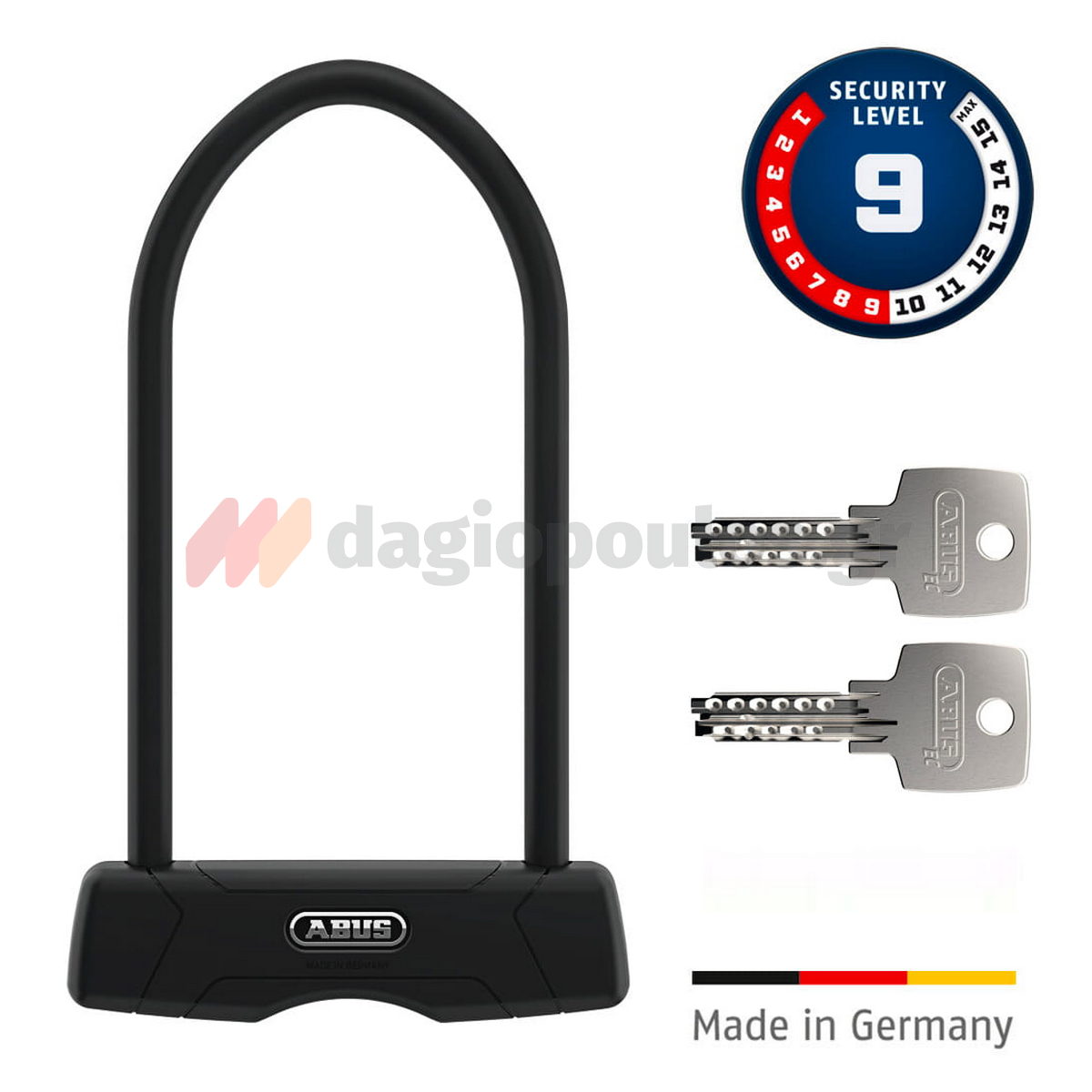 Abus 460/150 HB230 GRANIT™ Κλειδαριά Μοτοσυκλέτας - Ποδηλάτου "Πέταλο" 230mm