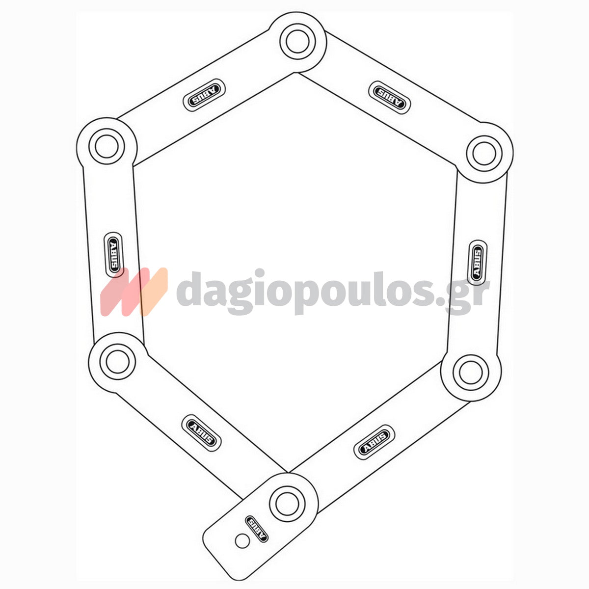 Abus 6000/90 BORDO™ Κλειδαριά Μοτοσυκλέτας - Ποδηλάτου Αρθρωτή 90cm