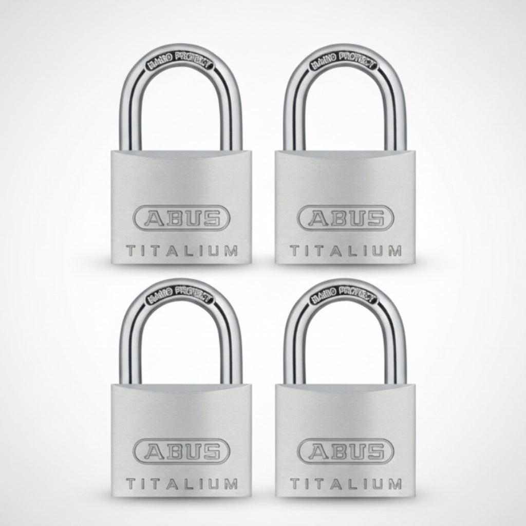 Abus 64Ti/40 Titalium Λουκέτα Ασφαλείας 40mm Σετ 4 Τεμ ΟΜΟΙΟ ΚΛΕΙΔΙ