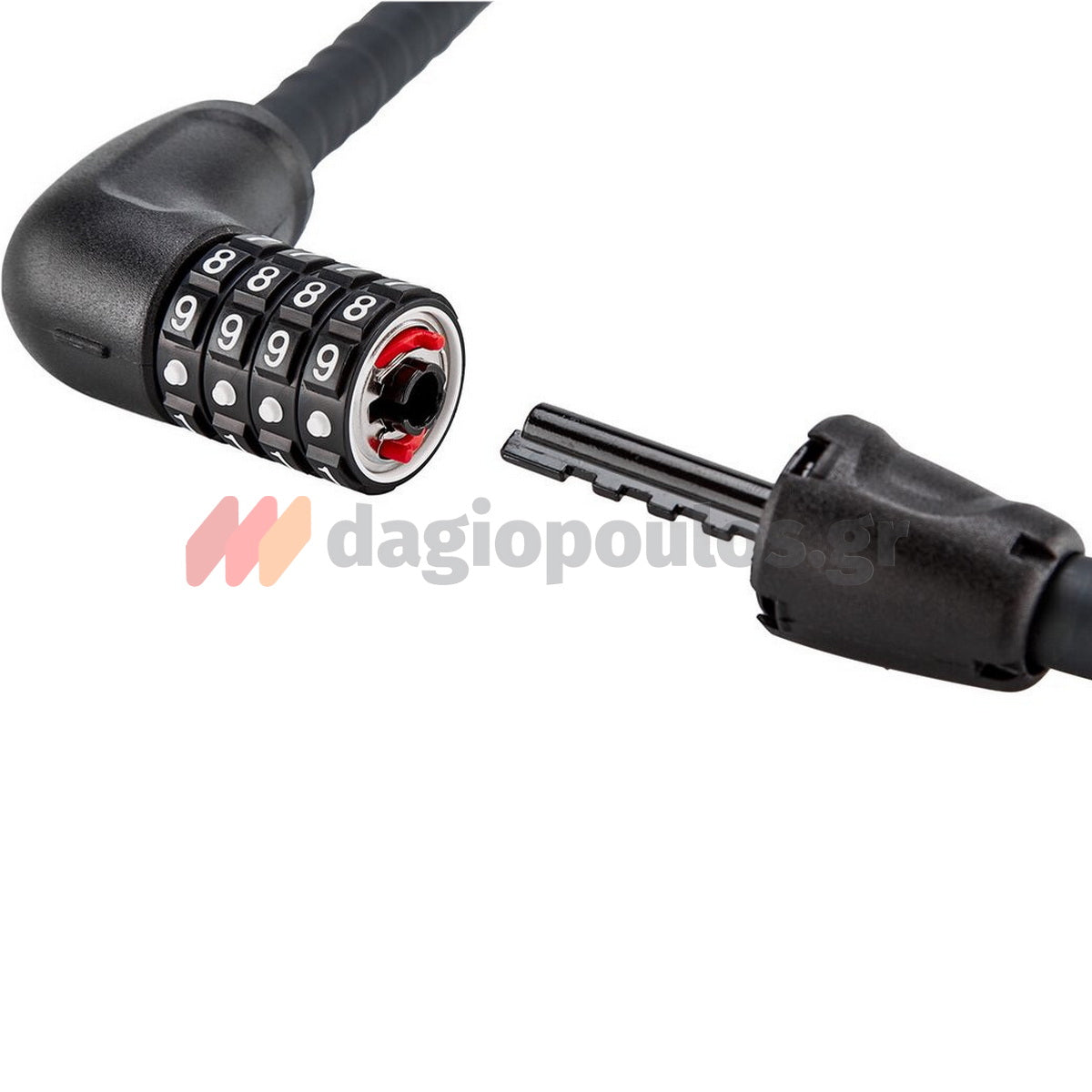 Abus 6615C/85/15 Tresorflex Κλειδαριά Ποδηλάτου Συρματόσχοινου Με Συνδυασμό 85cm