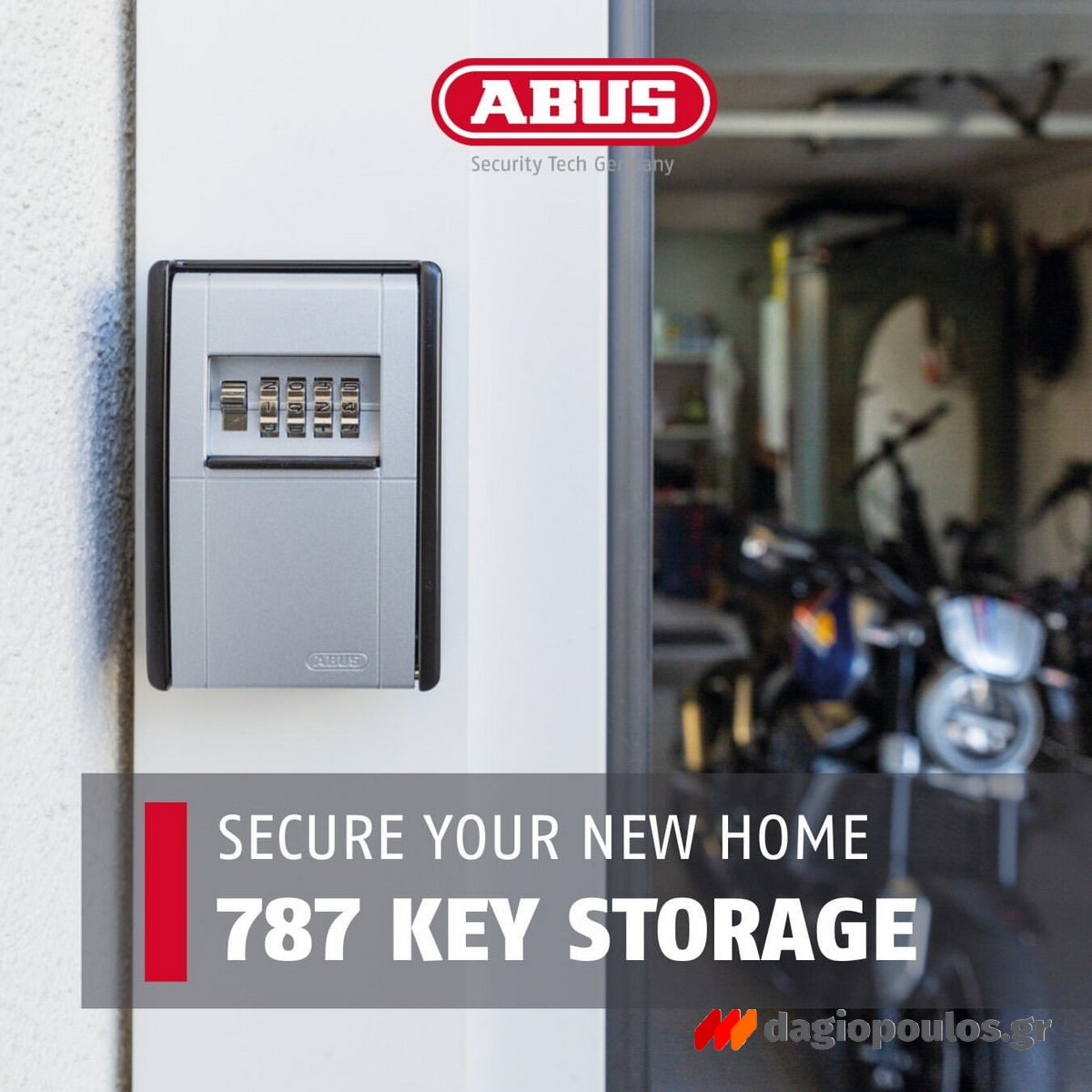 Abus 787 BIG KeyGarage Κλειδοθήκη Ασφαλείας Επιτοίχεια Με Συνδυασμό Μεγάλης Χωρητικότητας