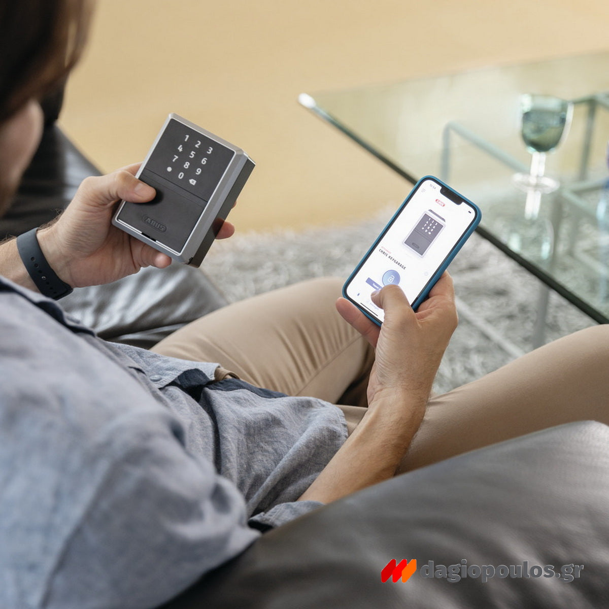 Abus 787 Smart KeyGarage One Κλειδοθήκη Ασφαλείας Επιτοίχεια Με Κλείδωμα Μέσω Bluetooth