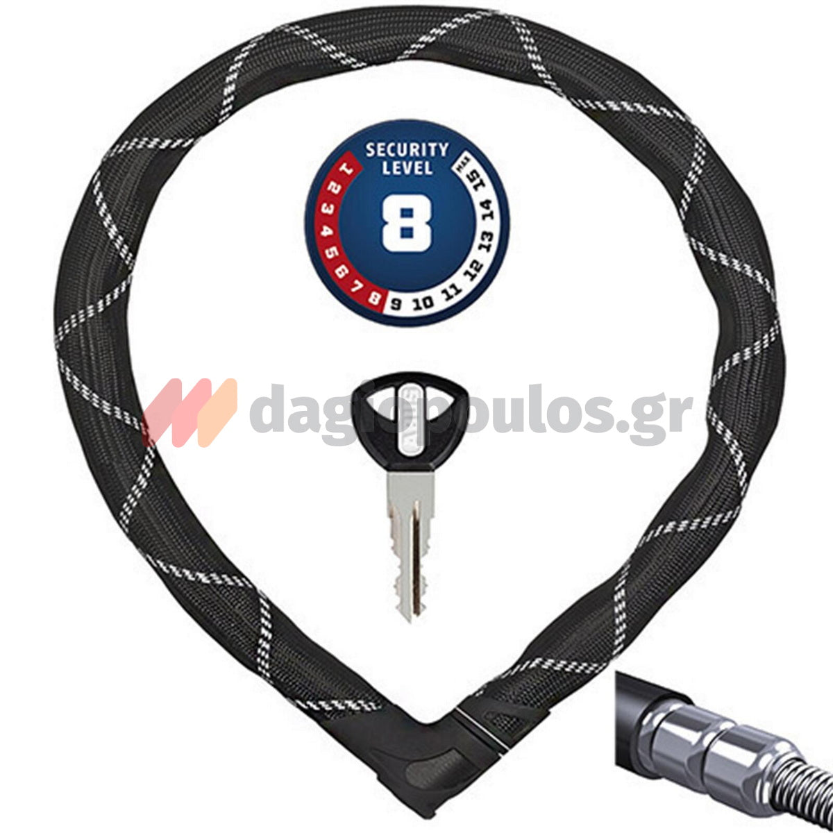 Abus 8200/85 IVEN Steel-O-Flex™ Κλειδαριά Ποδηλάτου Με Συρματόσκοινο 85cm