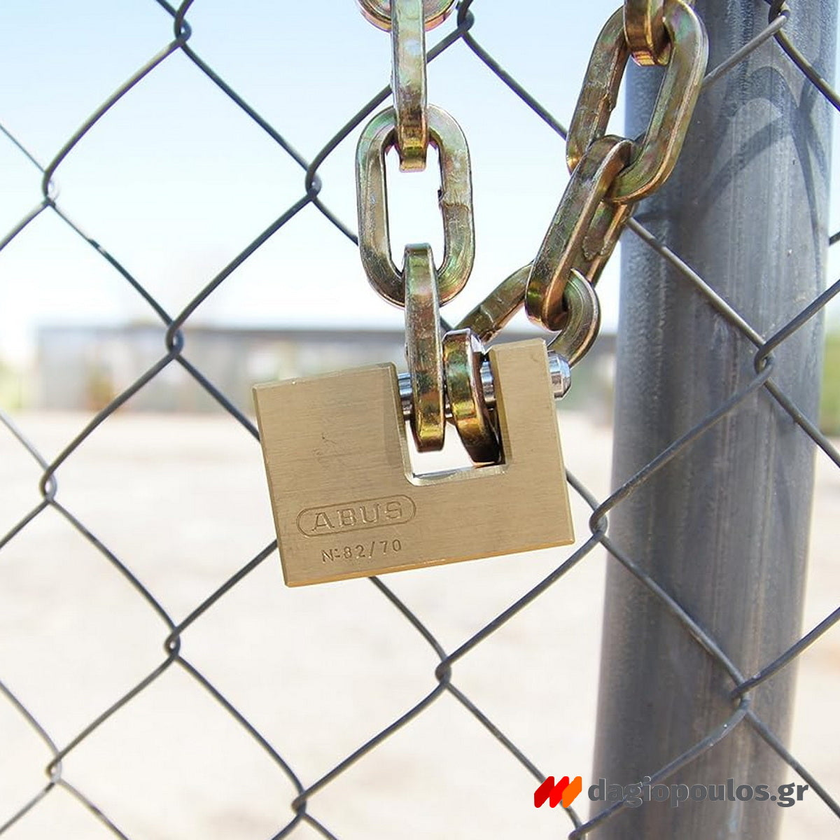 Abus 82/63 Monoblock Λουκέτο Πείρου (Τάκος) Ορειχάλκινος Με Ατσάλινο Πείρο 63mm