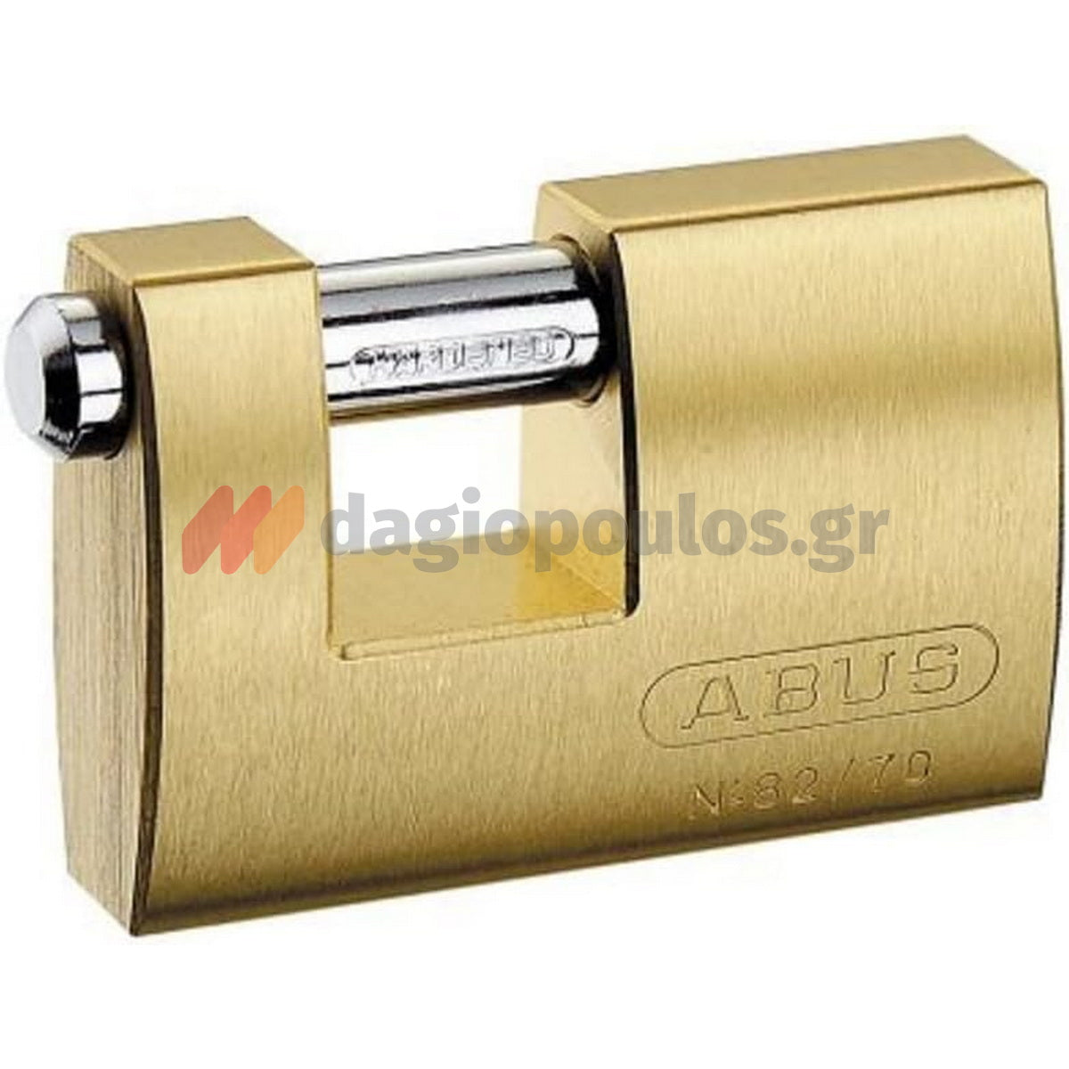 Abus 82/70 Monoblock Λουκέτο Πείρου (Τάκος) Ορειχάλκινος Με Ατσάλινο Πείρο 70mm