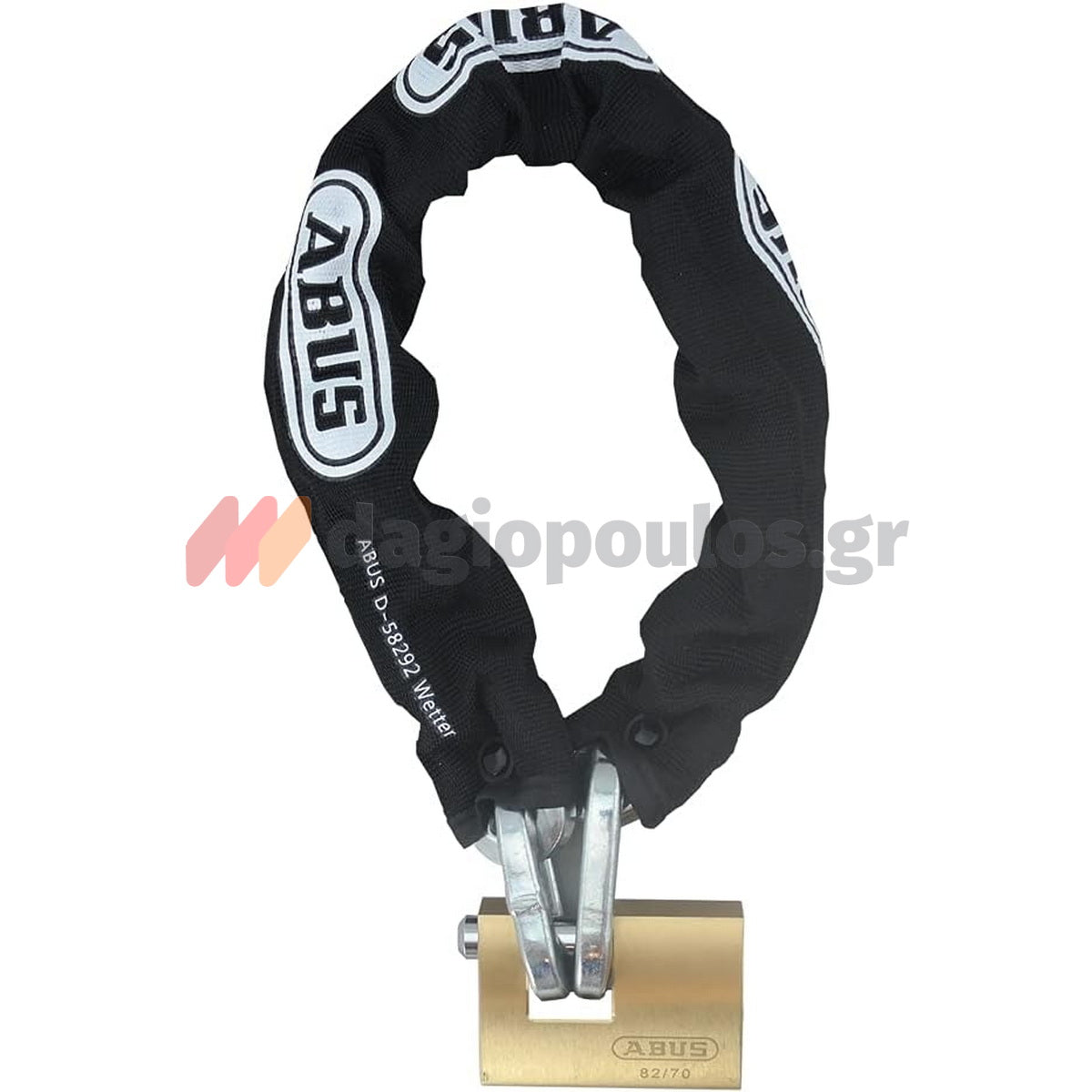 Abus 82/70 Monoblock Λουκέτο Πείρου (Τάκος) Ορειχάλκινος Με Ατσάλινο Πείρο 70mm