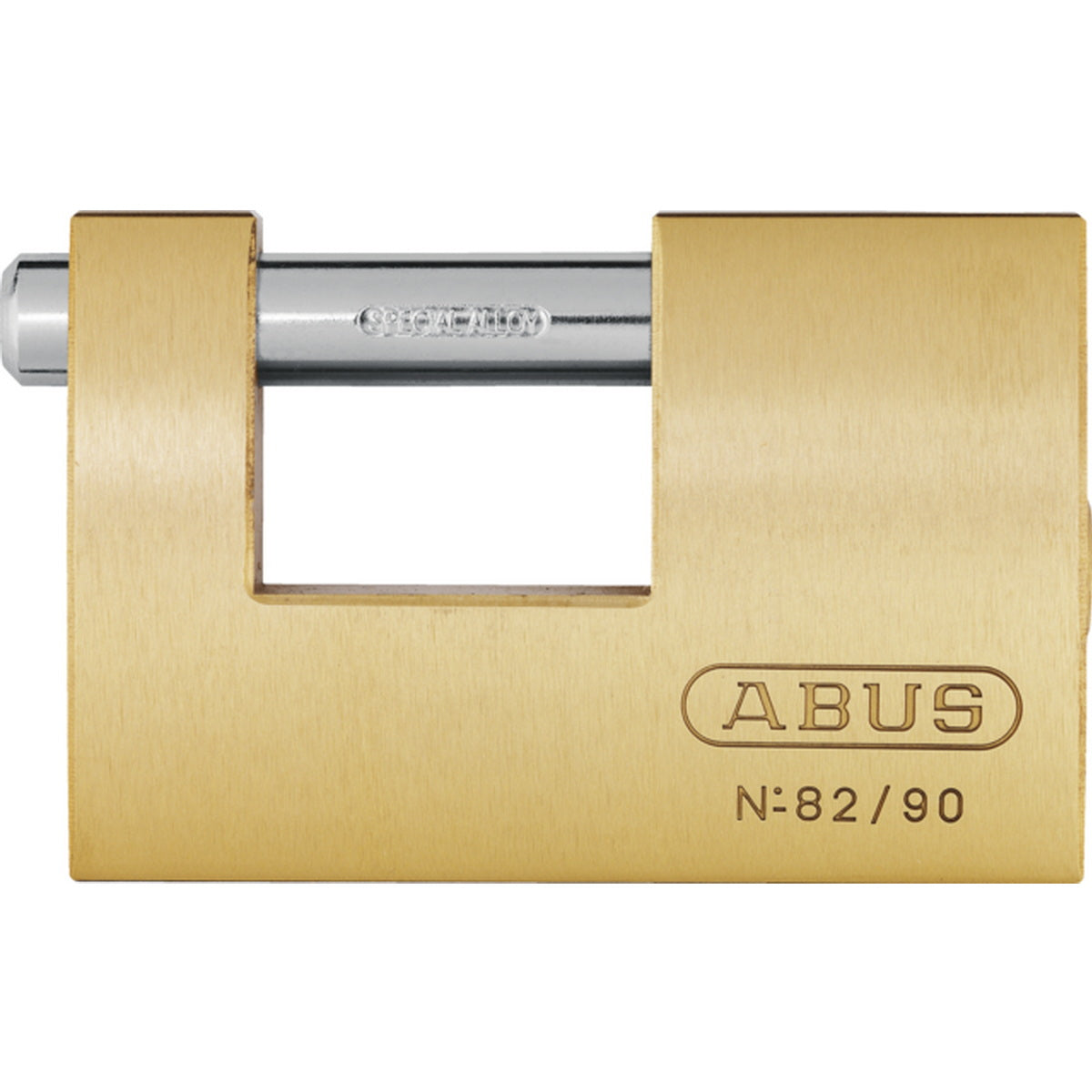 Abus 82/90 Monoblock Λουκέτο Πείρου (Τάκος) Ορειχάλκινος Με Ατσάλινο Πείρο 90mm