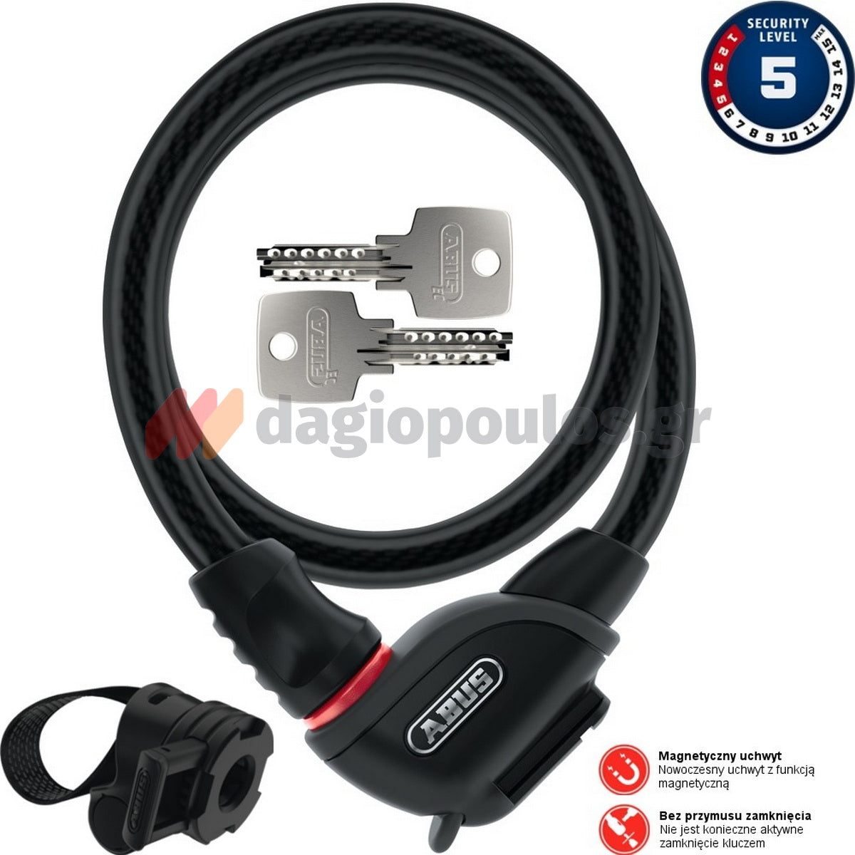 Abus 8940/85 PHANTOM™ Κλειδαριά Ποδηλάτου Συρματόσχοινου 85cm