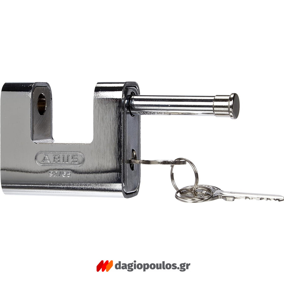 Abus 92/65 Monobloc Λουκέτο Πείρου (Τάκος) Ορειχάλκινος Με Ατσάλινο Πείρο & Επένδυση Ατσάλι 65mm