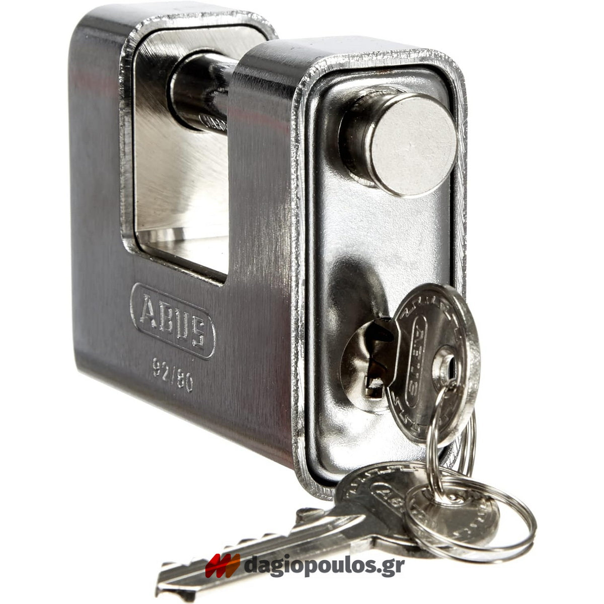 Abus 92/65 Monobloc Λουκέτο Πείρου (Τάκος) Ορειχάλκινος Με Ατσάλινο Πείρο & Επένδυση Ατσάλι 80mm