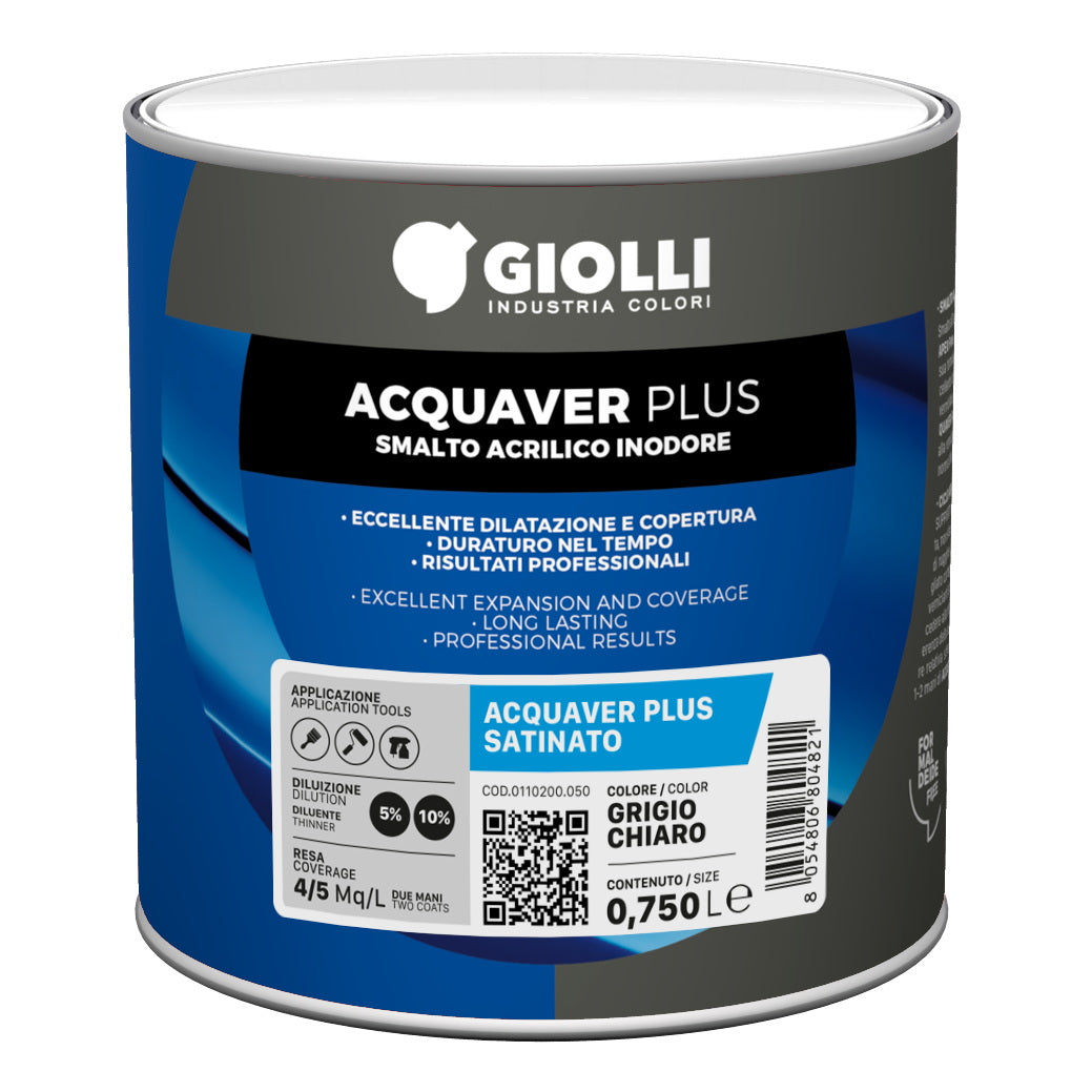 Giolli 710 Acquaver Plus Satinato Ακρυλικό Σμάλτο (Ρεπολίνη) Νερού Σατινέ Πιστοποίηση HACCP