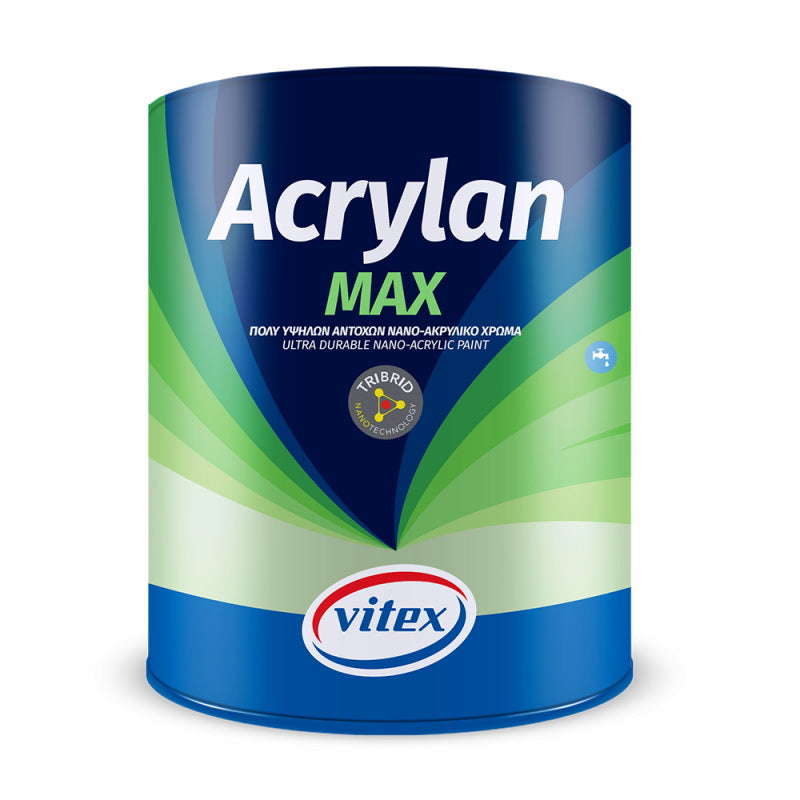 Vitex Acrylan Max Ακρυλικό Χρώμα Εξωτερικών Τοίχων Νέας Τεχνολογίας