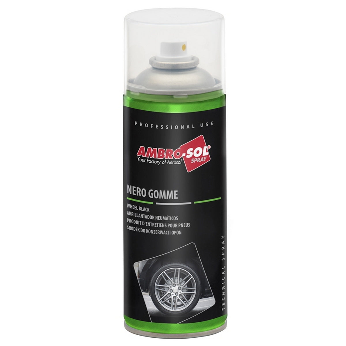 Ambrosol Nero Gomme Spray Καθαριστικό Προστατευτικό Σπρέι Αφρός Ελαστικών 400ml