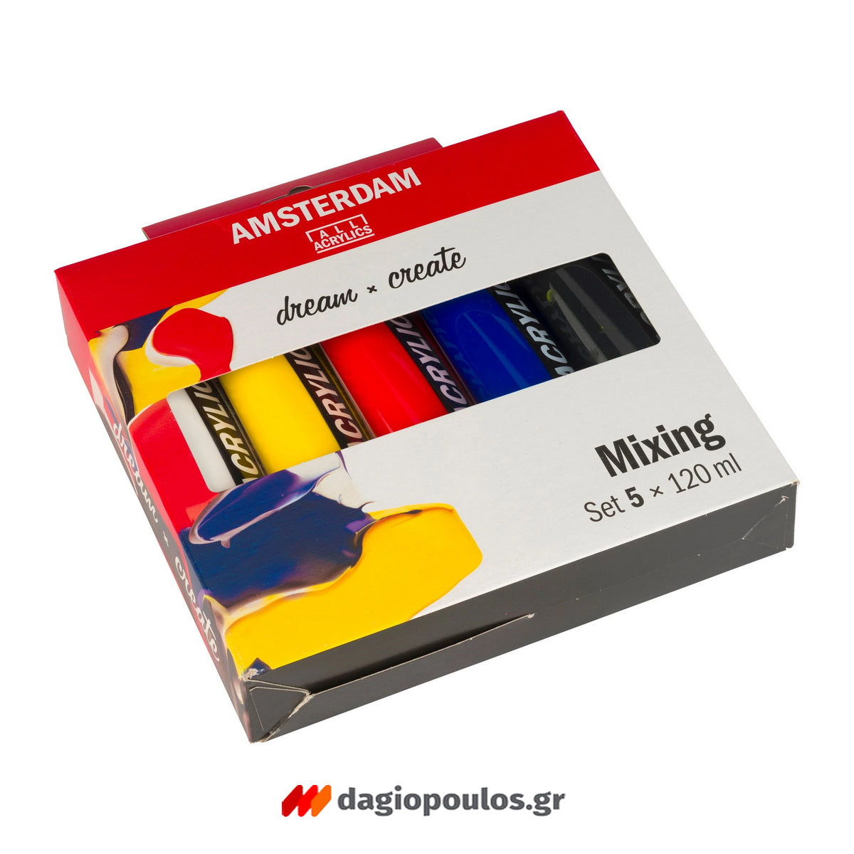 Amsterdam Acrylic Mixing Set Βασικό Σετ Ακρυλικών Χρωμάτων Σετ 5 Τεμ 120ml