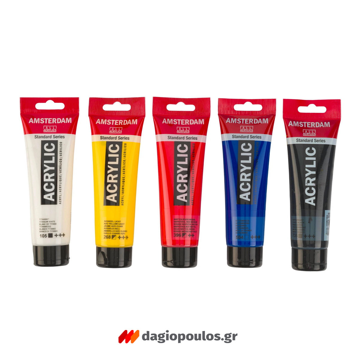 Amsterdam Acrylic Mixing Set Βασικό Σετ Ακρυλικών Χρωμάτων Σετ 5 Τεμ 120ml