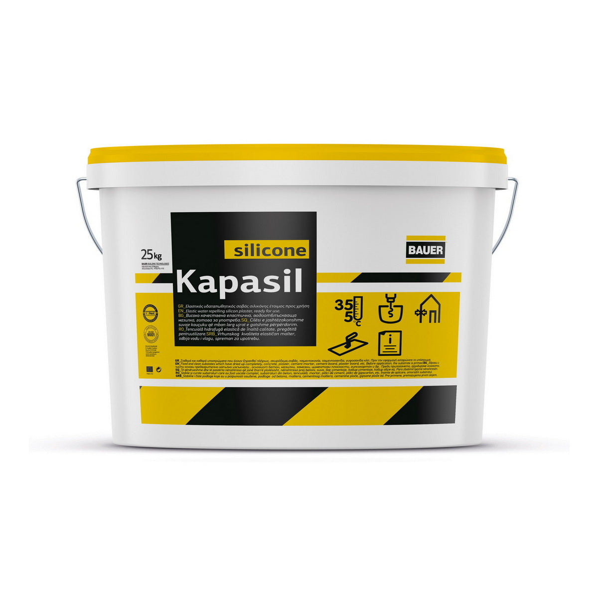 Bauer Kapasil Σιλικονούχος Έτοιμος Σοβάς Τελικής Επίστρωσης Θερμομόνωσης K