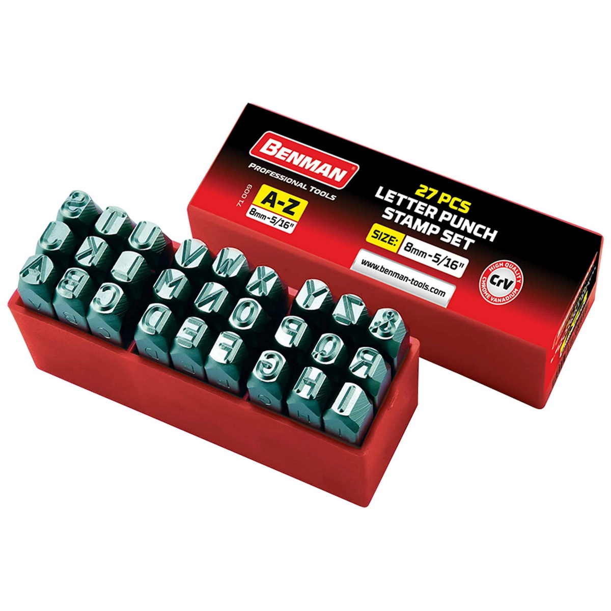 Benman Χτυπητά Γράμματα Για Μαρκάρισμα Σήμανση ΛΑΤΙΝΙΚΑ Σετ 27 Τεμ