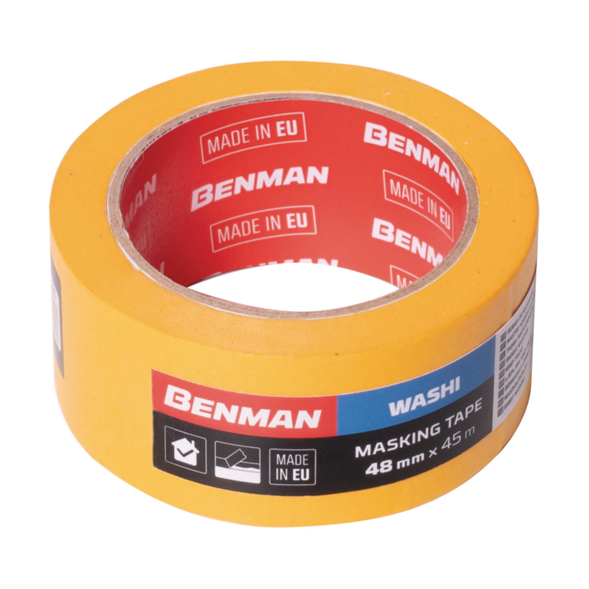Benman Χαρτοταινία Βαφής Washi Για Ευαίσθητες Επιφάνειες Κίτρινη