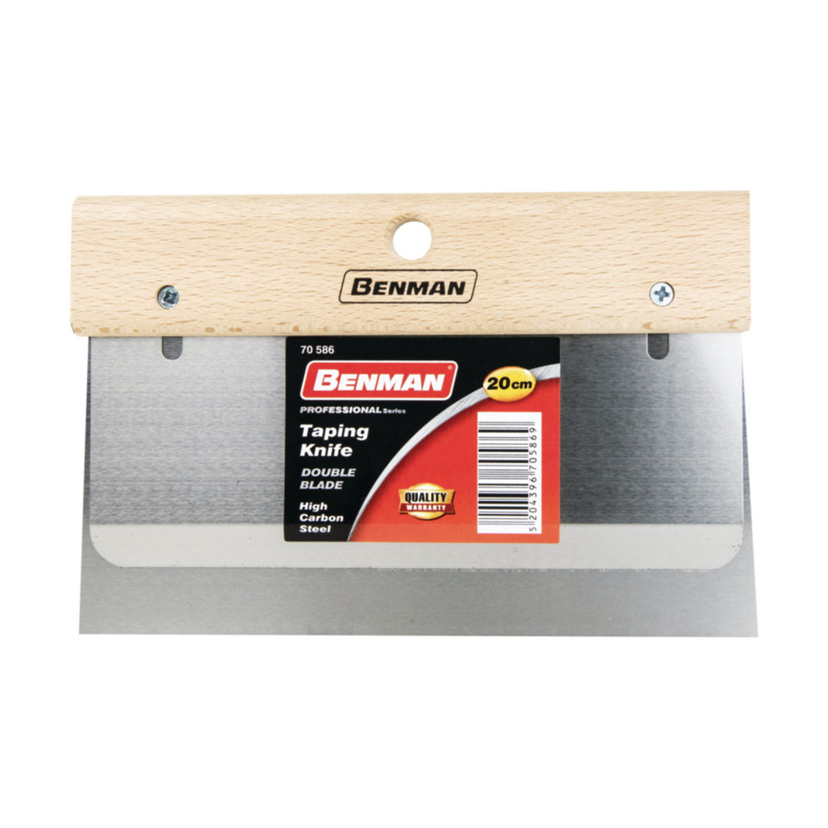 Benman Επαγγελματική Ατσάλινη spatula Πατωμάτων Με Διπλή Ατσάλινη Λάμα Ξύλινης Λαβής