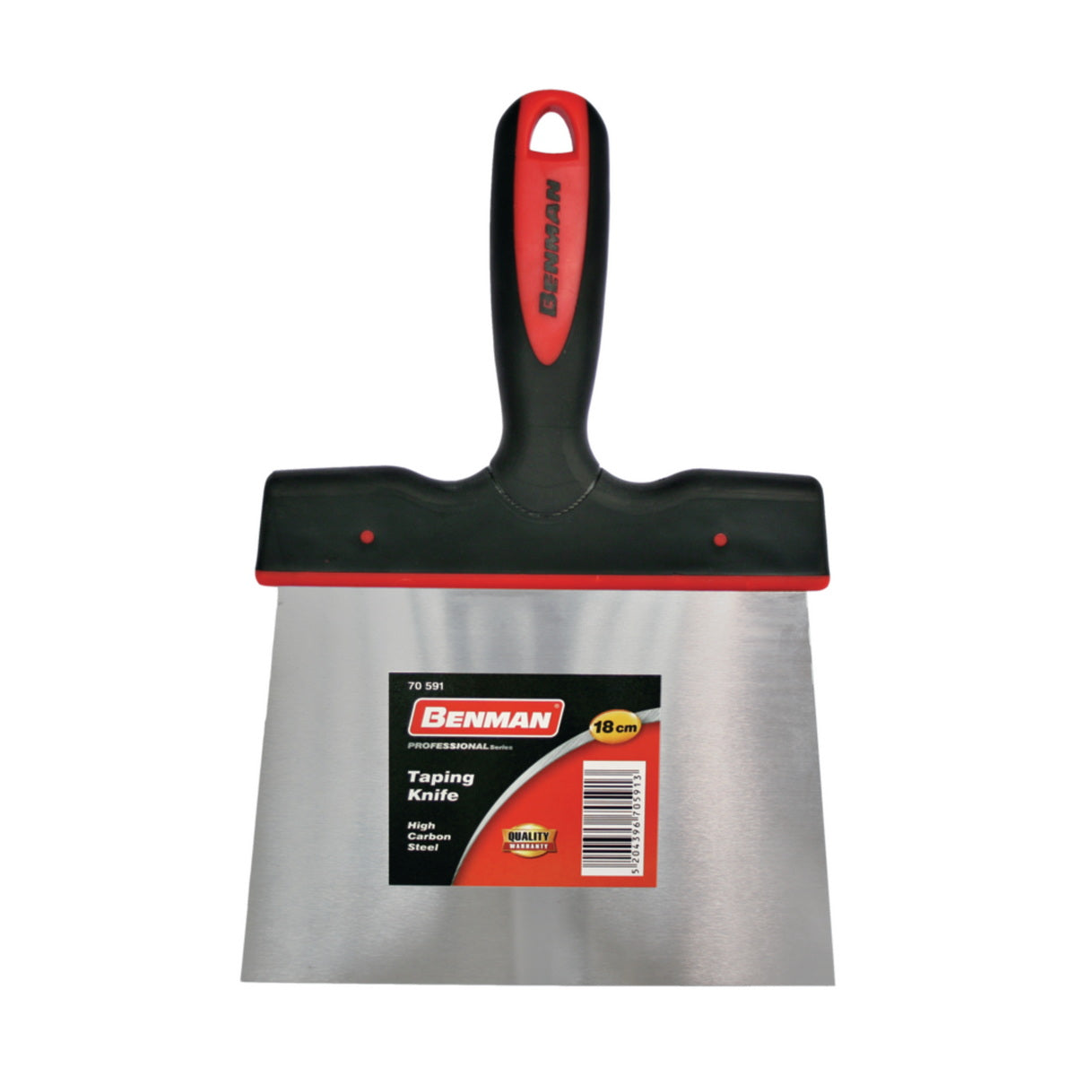 Benman 70591 Σπάτουλα Μακριά Ατσάλινη Λάμα Με Πλαστική Λαβή 2 Υλικών 180mm