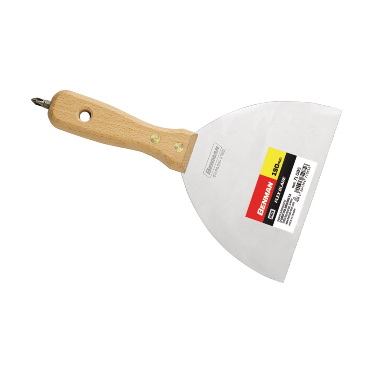 Benman Επαγγελματικός Στοκαδόρος Spatula Γυψοσανίδας Με Μύτη Inox