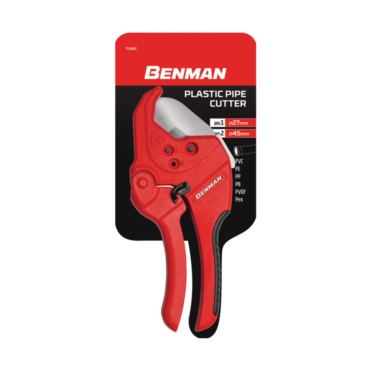 Benman 71847 Ψαλίδι (Κόφτης) Πλαστικών Σωλήνων PVC - PEX - PE 45mm