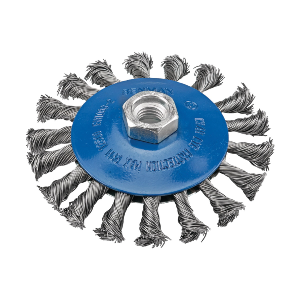 Benman 72411 Βούρτσα Συρμάτινη (Συρματόβουρτσα) Γωνιακού Τροχού Με Κούρμπα (Κυρτή) M14 115mm Πλεκτή (Κοτσίδα) ΑΝΟΞΕΙΔΩΤΗ