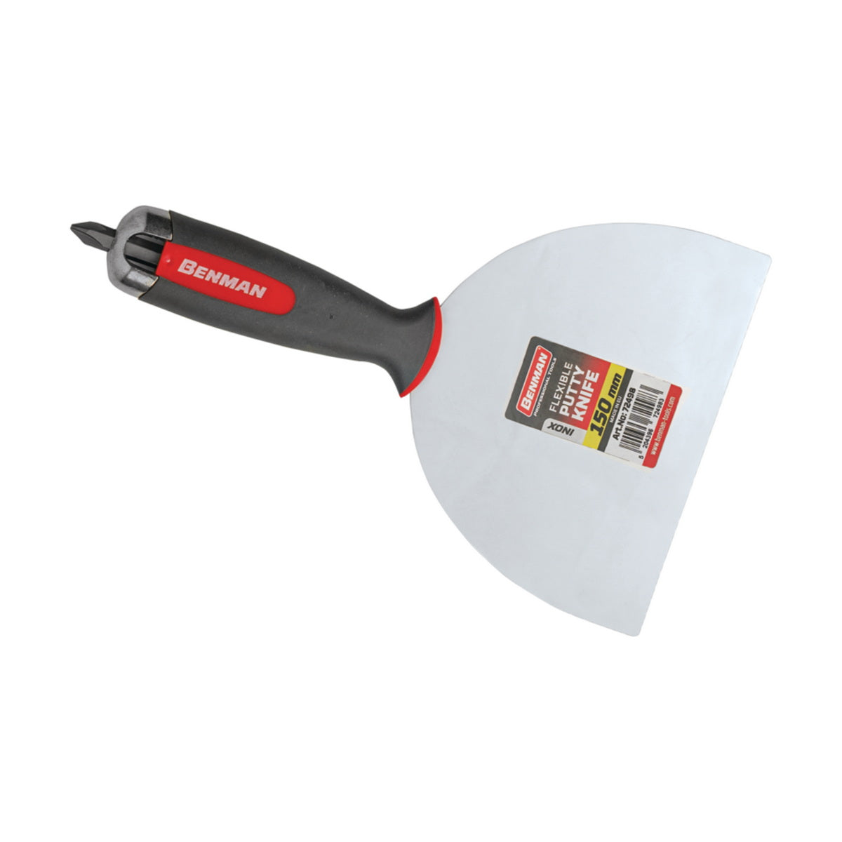 Benman 72498 Σπάτουλα Στοκαδόρος Γυψοσανίδας Με Soft Grip Λαβή 150mm
