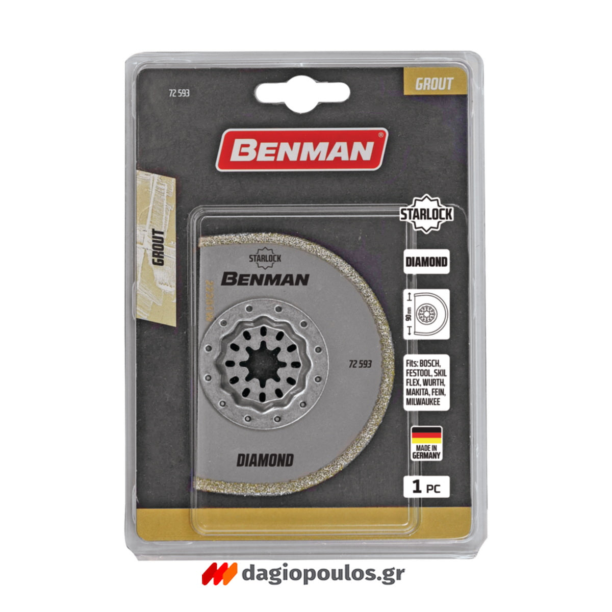 Benman 72593 Λάμα Πολυεργαλείων Starlock Μαρμάρων, Πλακιδίων