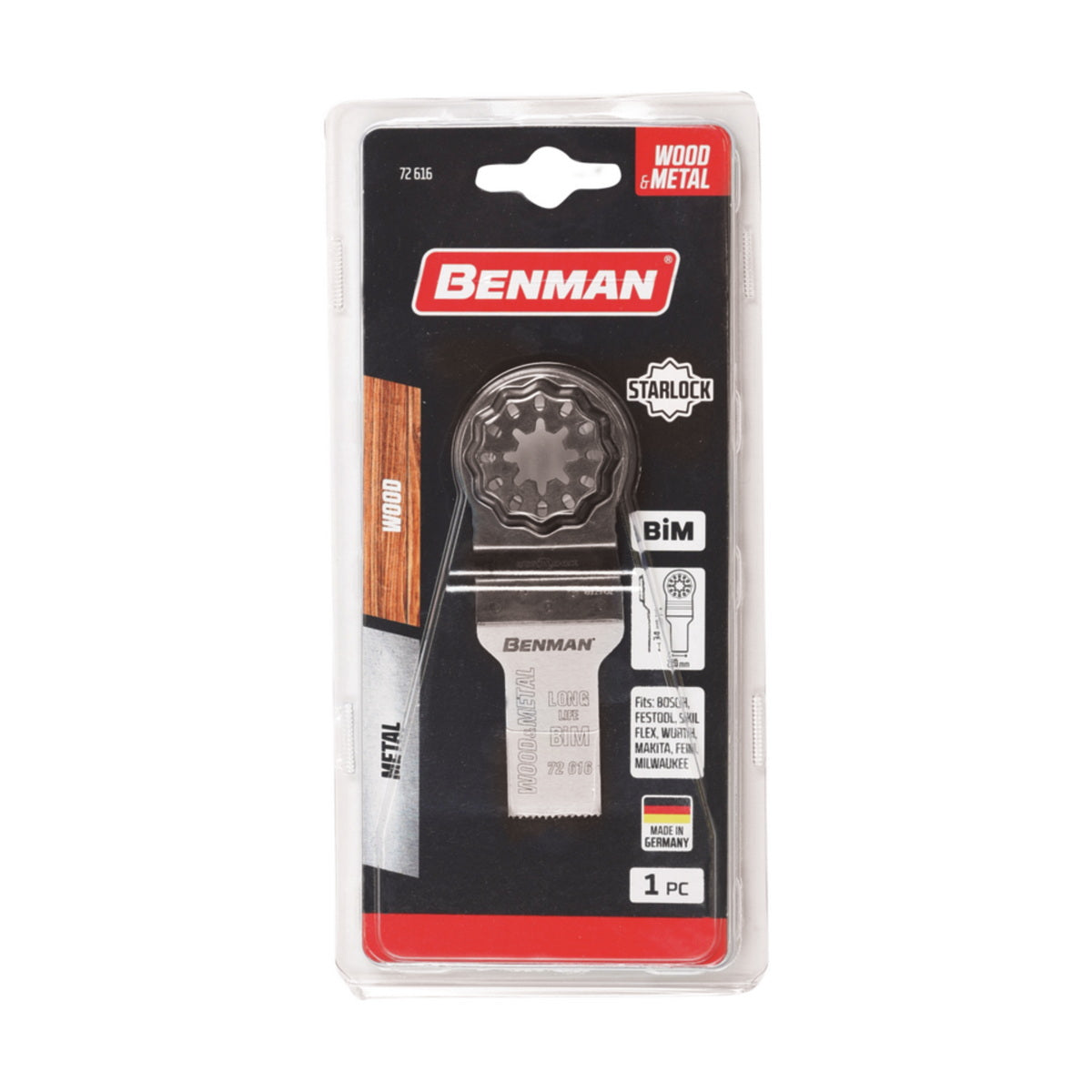 Benman 72616 Λάμα Πολυεργαλείων Starlock Ξύλων, Γυψοσανίδας, Πλαστικών