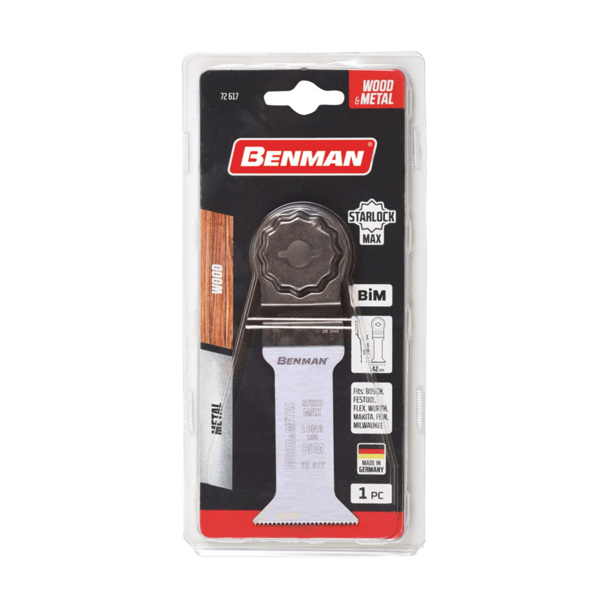 Benman 72617 Λάμα Πολυεργαλείων Starlock Μετάλλων, Ξύλων