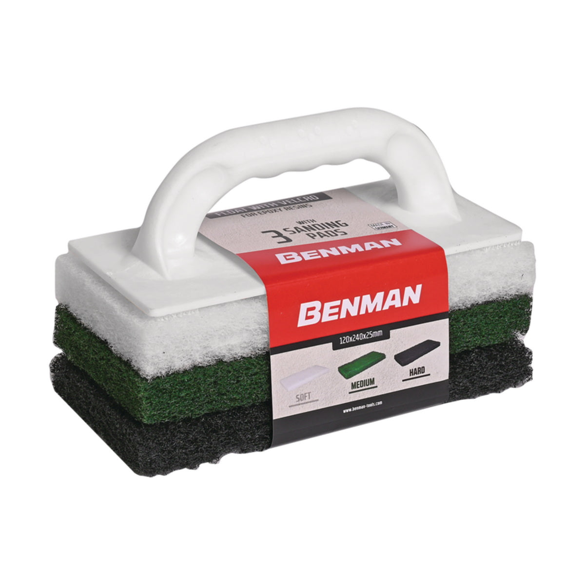 Benman 72922 Τριβείο Αρμόστοκων Με Σφουγγάρια Σετ 3 Τεμ