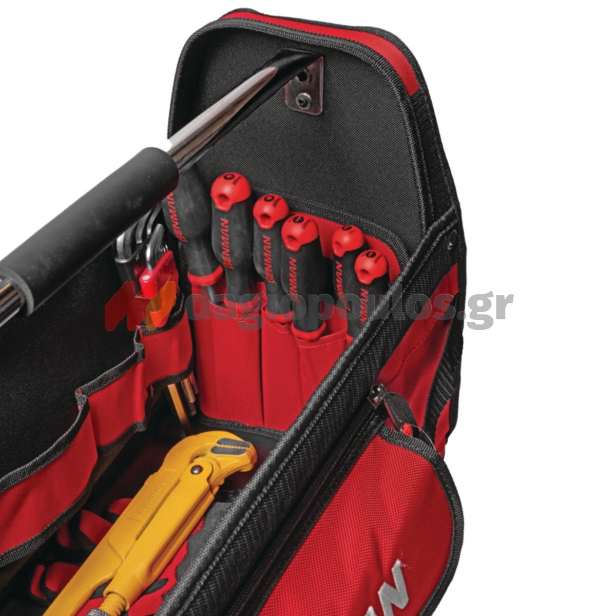 Benman 73193 Εργαλειοθήκη Υφασμάτινη Ανοικτού Τύπου Με Καπάκι & Κεντρική Χειρολαβή