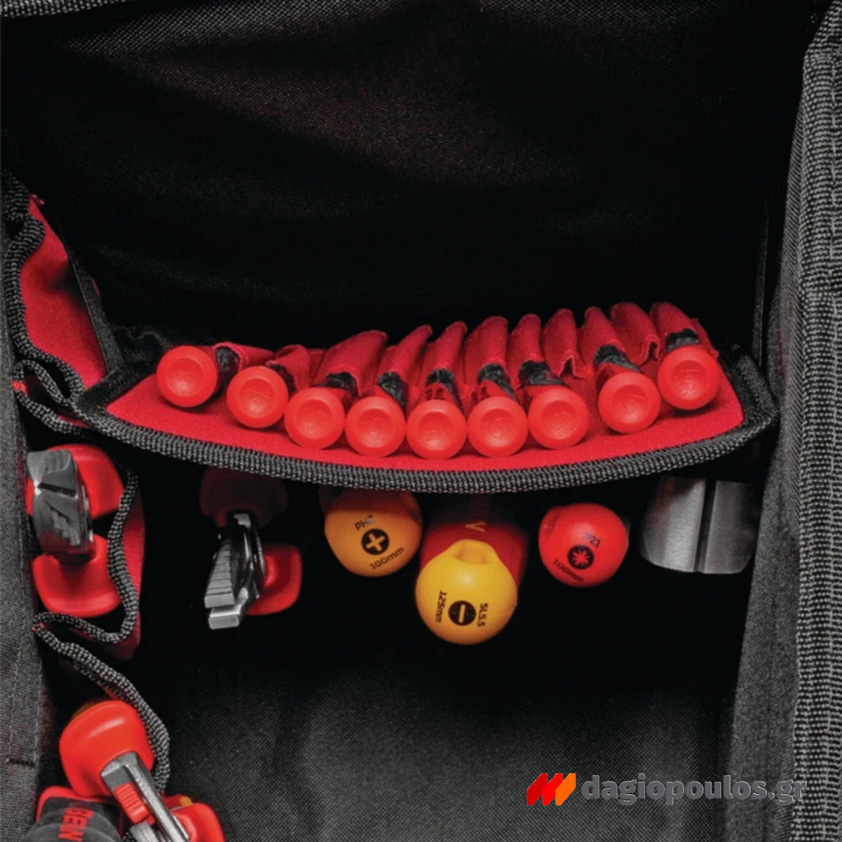 Benman 73193 Εργαλειοθήκη Υφασμάτινη Ανοικτού Τύπου Με Καπάκι & Κεντρική Χειρολαβή