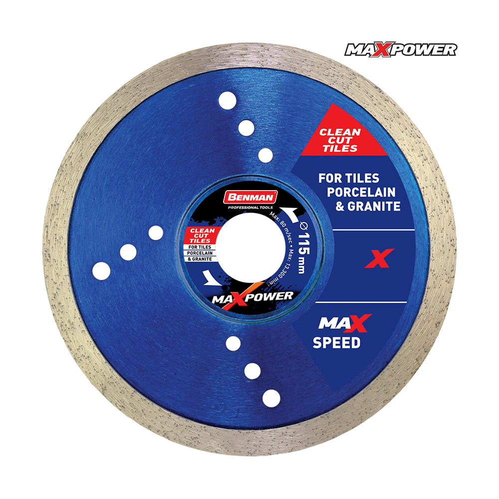 Benman 74298 Clean Cut Tiles Δίσκος Διαμαντέ (Διαμαντόδισκος) Κοπής Πλακιδίων, Πορσελάνης, Γρανίτη 115mm
