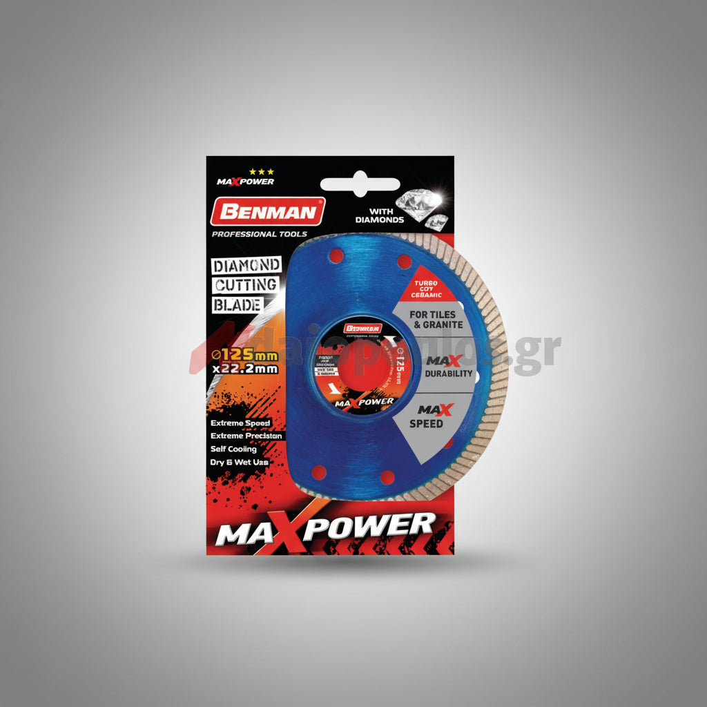 Benman 74494 Turbo Cut Ceramic Δίσκος Διαμαντέ (Διαμαντόδισκος) Κοπής Πλακιδίων, Πορσελάνης, Γρανίτη 115mm