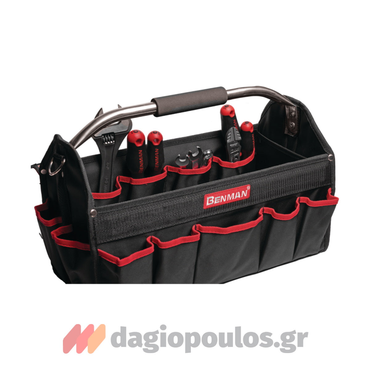 Benman 77013 Εργαλειοθήκη Ανοικτού Τύπου Υφασμάτινη Με Κεντρική Λαβή