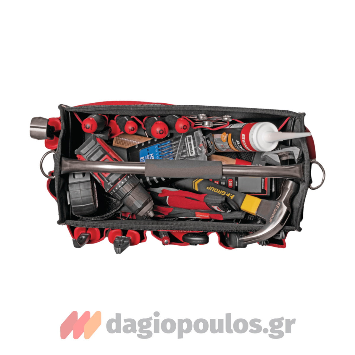 Benman 77013 Εργαλειοθήκη Ανοικτού Τύπου Υφασμάτινη Με Κεντρική Λαβή