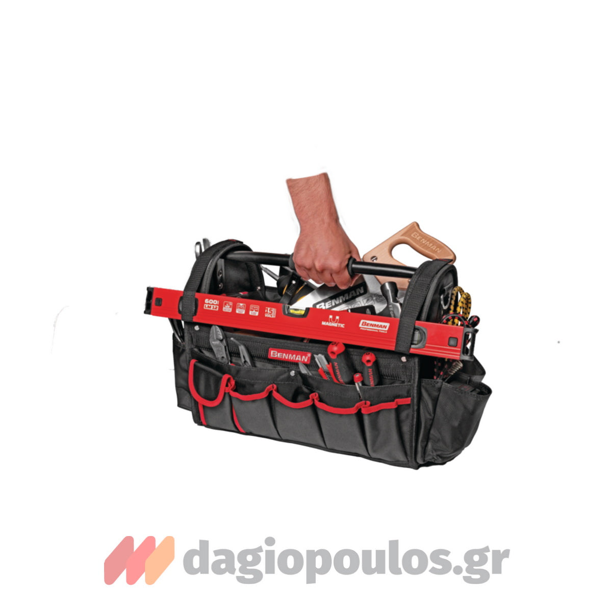 Benman 77014 Εργαλειοθήκη Ανοικτού Τύπου Υφασμάτινη Με Κεντρική Λαβή