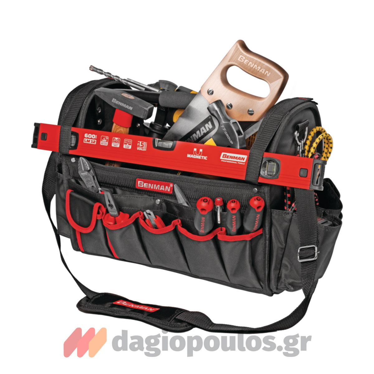 Benman 77014 Εργαλειοθήκη Ανοικτού Τύπου Υφασμάτινη Με Κεντρική Λαβή