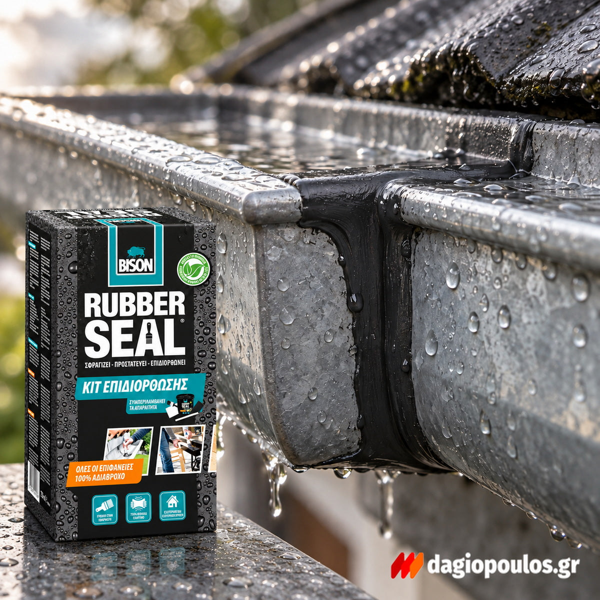 Bison Rubber Seal Kit Ελαστομερές Μονωτικό για Υγρές & Στεγνές Επιφάνειες
