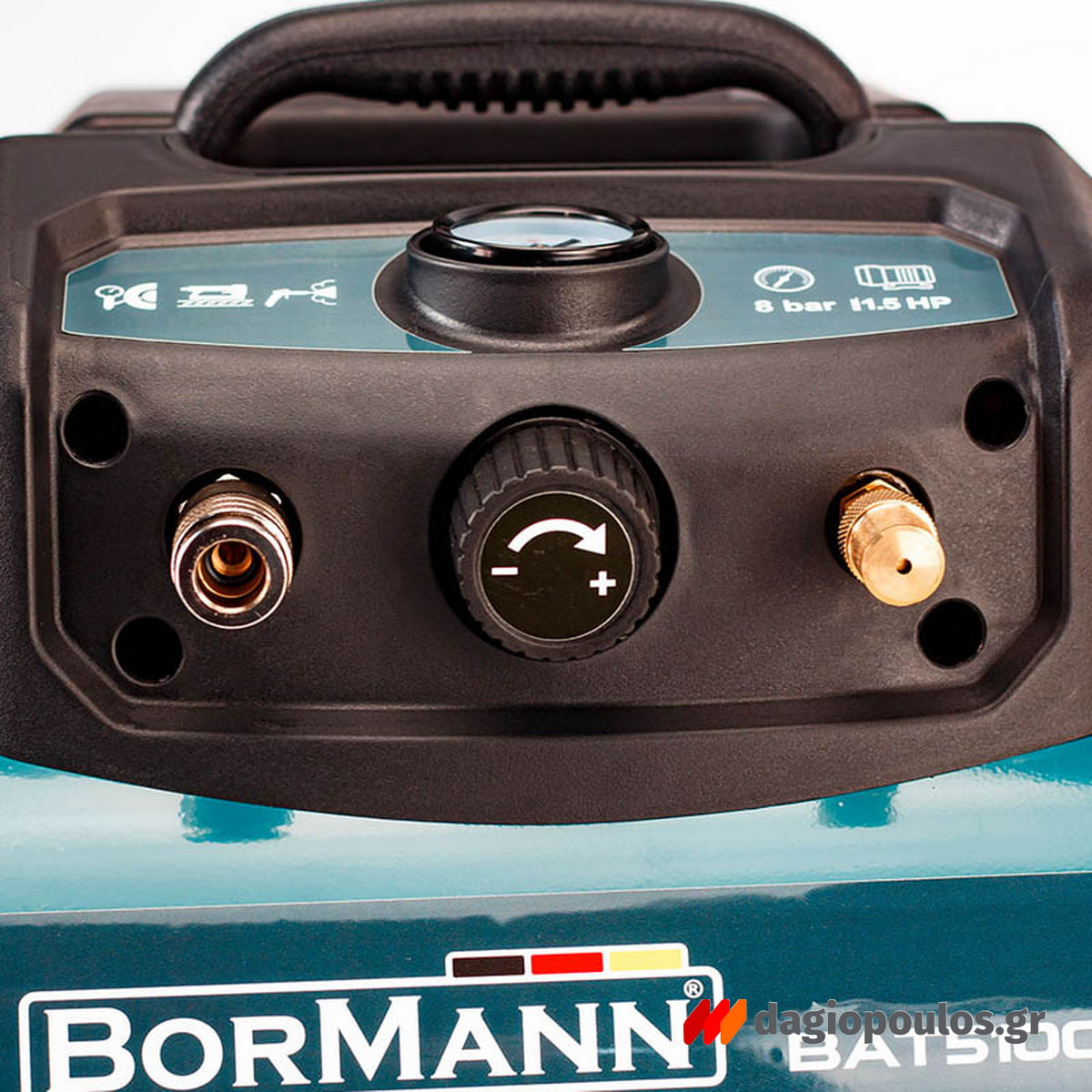 BORMANN Pro BAT5100 Αεροσυμπιεστής (Κομπρεσέρ) Μονομπλόκ 1.5Hp 6Ltr