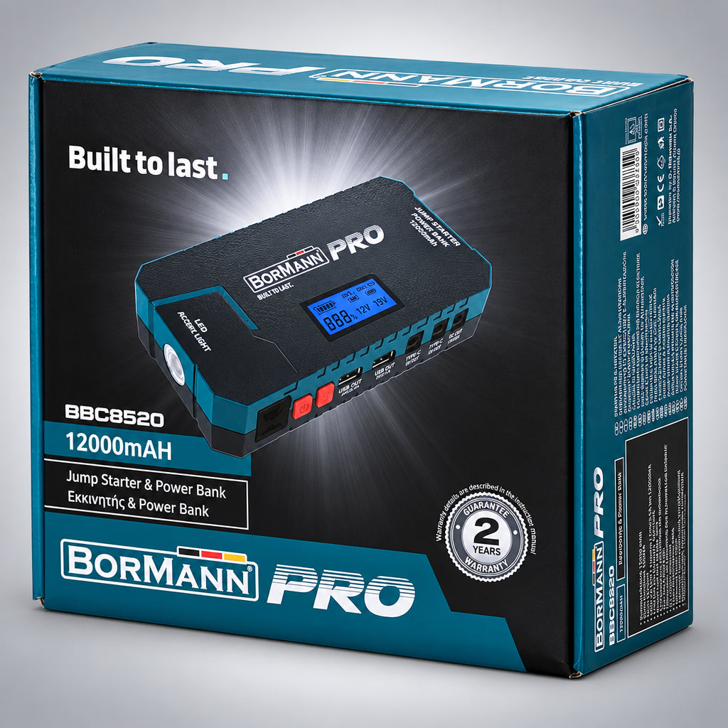 BORMANN Pro BBC8520 Εκκινητής - Power Bank 12000Mah 500Α
