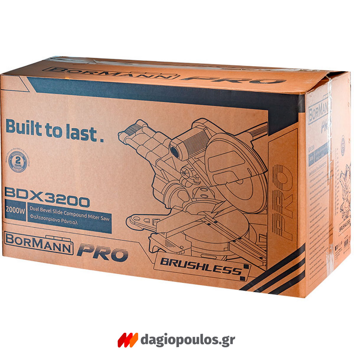 BORMANN Pro BDX3200 Επαγγελματικό Ηλεκτρικό Φαλτσοπρίονο Radial Συρόμενο Επαγωγικό 2000W 305mm