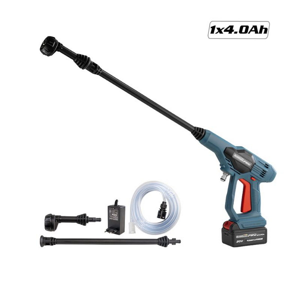 BORMANN Pro BPW1100 Πλυστικό Υψηλής Πίεσης Μπαταρίας 18V Li-Ion 25Bar Με Μπαταρία 4.0Ah
