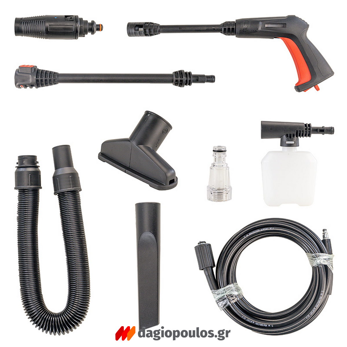 BORMANN Pro BPW3130 Πλυστικό Υψηλής Πίεσης 1600W 130Bar Και Σκούπα Υγρών Στερεών 800W