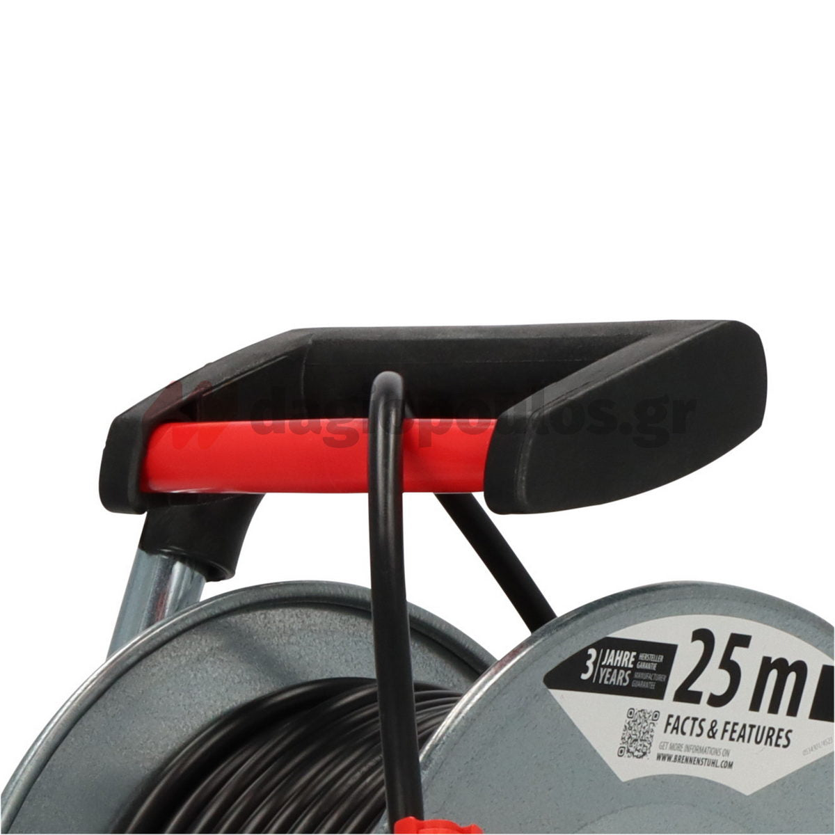 Brennenstuhl Garant S 4 E 1195056 IP20 Μπαλαντέζα Ρεύματος Σε Μεταλλικό Καρούλι Με Καλώδιο H05VV-F 3G1,5 x 25mtr