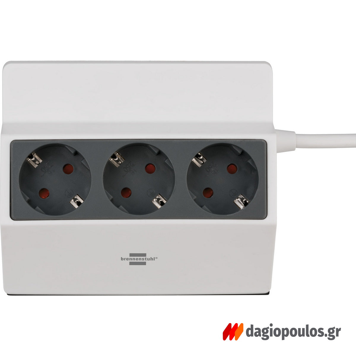 Brennenstuhl BCR1050 Πολύπριζο 3 Θέσεων Καλώδιο 3m Λευκό - Μαύρο